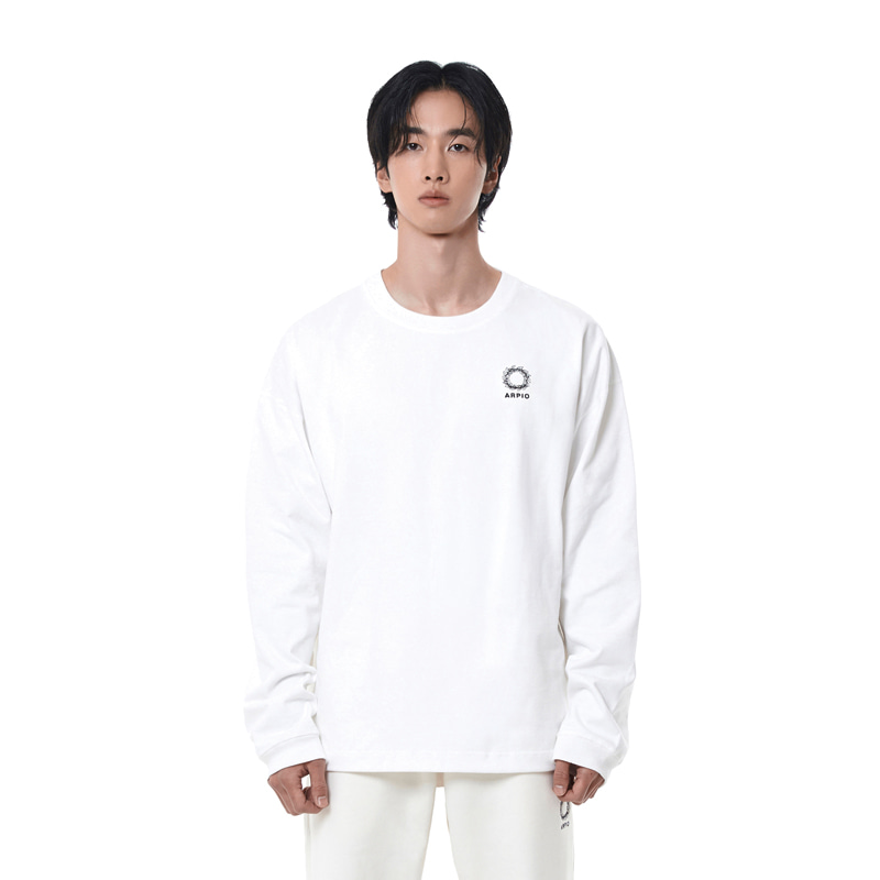 LAUREL LONG SLEEVE T-SHIRTS - FOREST WHITE
